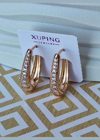 Сережки з камінцями медзолото ксюпінг медсплав xuping позолота Xuping Jewelry (336190208)