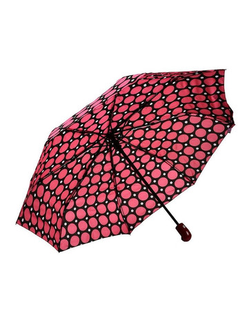 Червона} парасолька складна автомат dots (8 спиць купол 95 см) red Stenson (361064598)