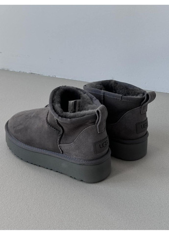 Уггі Чоловічі UGG Ultra Mini Platform Grey (Замша) (366196951)