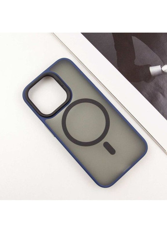 Чохол TPU+PC Skin Friendly Frosted з MagSafe для Apple iPhone 15 Pro Max (6.7") Синій Blueo (369645225)