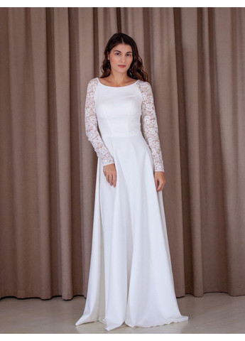 Білий вечірня плаття з спідницею-сонце, а-силует Lolita однотонна