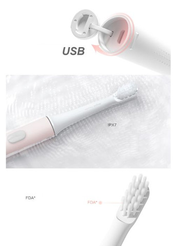 Електрична зубна щітка Xiaomi Sonic Electric Toothbrush (T100) White MiJia (300524049)