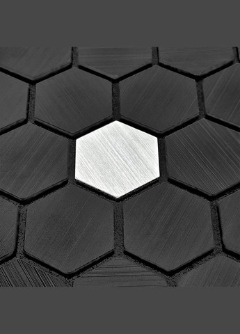 Самоклеящаяся алюминиевая плитка черная мозаика 300х300х3мм SW-00001929 No Brand (316051018)