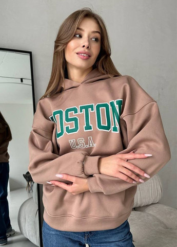 Базовий повсякденний оверсайз худі з капюшоном, прорезиненим накатом та довгими рукавами Tik-Tak (323164357)