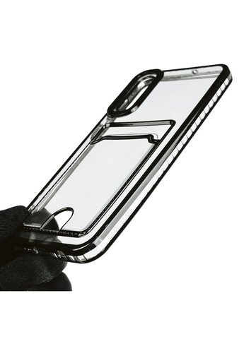 Чехол для Galaxy A50 (SM-A505F) с чёрной окантовкой с карманом для карт на самсунг а50 чёрный Samsung (366018831)