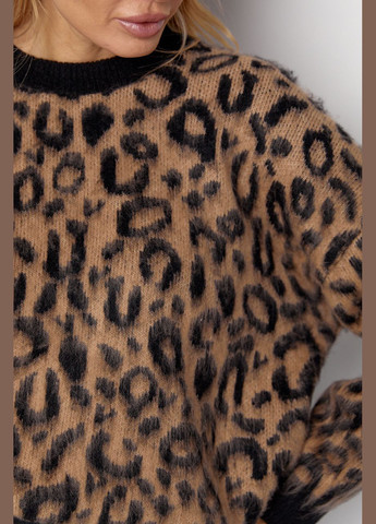 Джемпер из ворсистой пряжи с леопардовым узором Lurex (308725427)