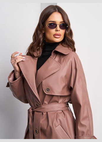 Коричневое демисезонное Пальто однобортное ISSA PLUS