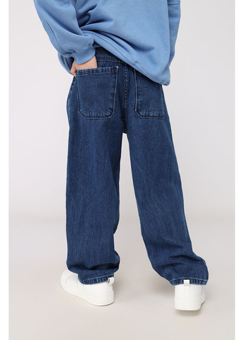 Синие демисезонные джинсы boyfriend для мальчика цвет синий cb-00281000 PUBA