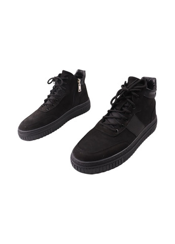 Черные ботинки мужские черные натуральный нубук Vadrus