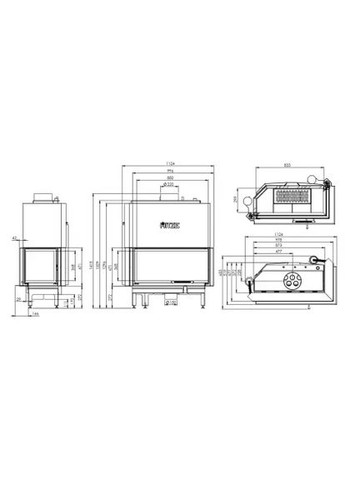 Каминная топка с водяным контуром ALBERO AQUASYSTEM ALAQS90X41.RG-D Hitze (370385832)