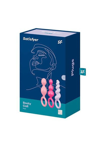 Набір анальних іграшок Plugs black – (set of 3) – Booty Call, Макс. діаметр 3см Satisfyer (297573468)