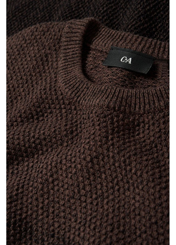 Коричневий демісезонний в'язаний светр C&A