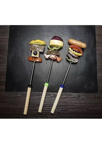 Набір комплект килимків для гриля решітки барбекю антипригарних багаторазових тефлонових 3 штуки 40х33 см (477757-Prob) Unbranded (299783978)