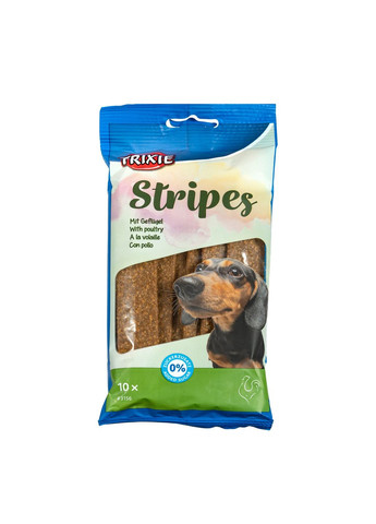 Ласощі Stripes для собак полоски з м'ясом домашніх птахів 100 г Trixie (351378627)