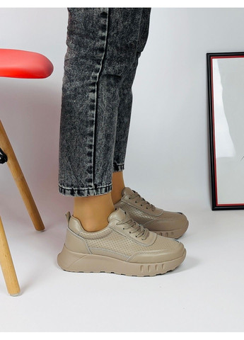 164 Кросовки Кожаные Бежевые KDSL бежевые демисезоны (289797886)