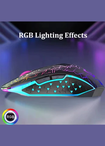 Игровая мышка с RGB подсветкой Bluetooth 5.2 + Wi-fi 2.4G 800-1600 DPI X-Game (378656296)