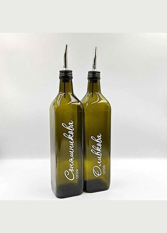Набор стеклянных бутылок для масла и уксуса 2 шт. с дозатором 750 мл (new) No Brand (298794647)