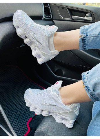 КРОССОВКИ ЖЕНСКИЕ NIKE SHOX WHITE GREY НАЙК ШОКС No Brand серые демисезоны (368854967)