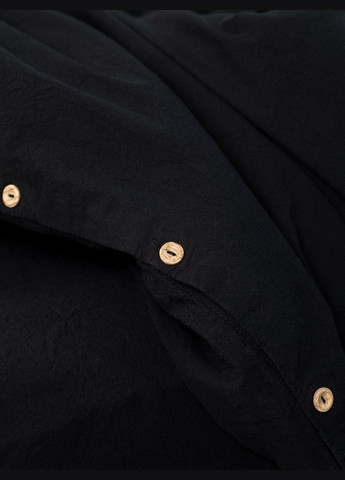 Комплект білизни із вареної бавовни Black полуторний, Простирадло без резинки Leglo (300371052)