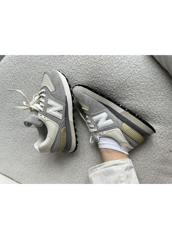 Сірі Осінні кросівки чоловічі new balance 574 legacy beige / grey / white нью беланс 574 No Brand