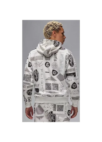 Худі біле HM7254-133 Nike JORDAN ESSENTIALS PRINTED FLEECE (397845536)