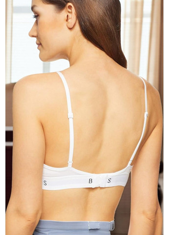 Білий топ бюстгальтер-топ original triangle Bonds без кісточок поліестер