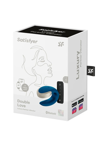 Смарт-вибратор для пар Double Love (Blue) Satisfyer (366876157)