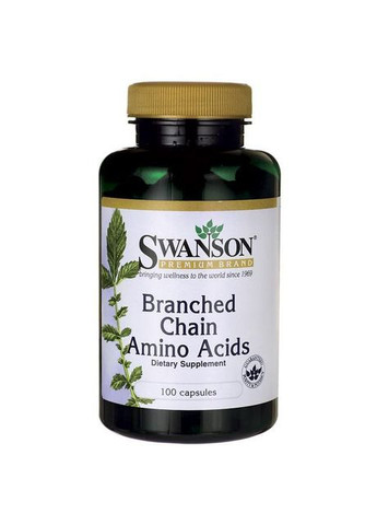 БЦАА,, Branched-Chain Amino Acids, 100 капсул Swanson (360715984)