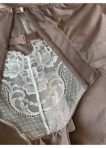 Пудровый комплект бюстгальтер мягким поролон + трусики макси 12301 мокко Lanny Mode