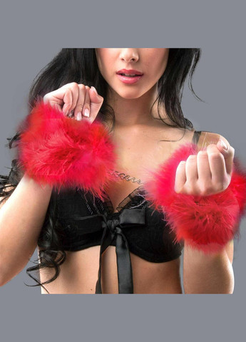 Наручники - Secret Play Handcuffs Marabou Red No Brand (322400159)