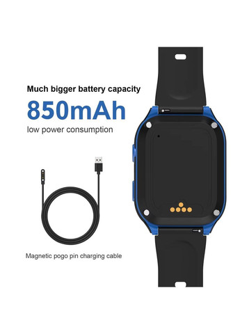 Дитячий 4G смарт годинник D8M з камерою, GPS і SIM на операційній системі Android з відеодзвінками і 2 ремінцями в комплекті Lemfo (369164721)