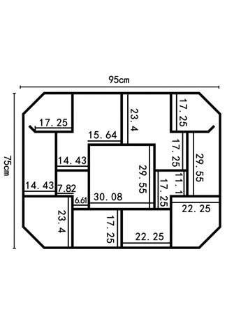 Полка для кружек из дерева Шигари капучино (СДК-011209) No Brand (327846937)