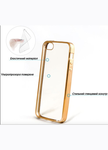 Сяючий Захист: Чохол Back Case Electro-Style Softcover Gold для Apple iPhone 5/5s/SE (1-го покоління) Spada (340268171)
