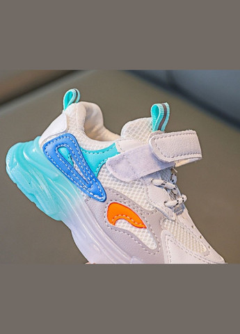 Комбіновані всесезонні кросівки дитячі ningqiup бірюзовою підошвою No Brand