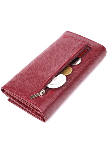 Практичный вертикальный кошелек из натуральной кожи 23085 Бордовый st leather (330642790)