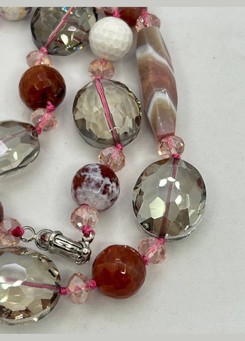 Бусы агат и чешское стекло 50 см No Brand (327273166)