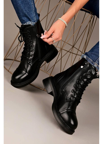 Черевики жіночі демісезонні чорні No Brand Черевики демісезонні жіночі (364487726)