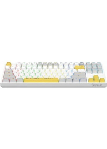 Клавиатура (4711421993708) A4Tech Bloody S87 RGB BLMS TKL USB Energy White (316223146)