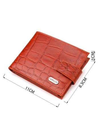 Чоловічий гаманець з натуральної фактурної шкіри 21510 Світло-коричневий Canpellini (329151379)