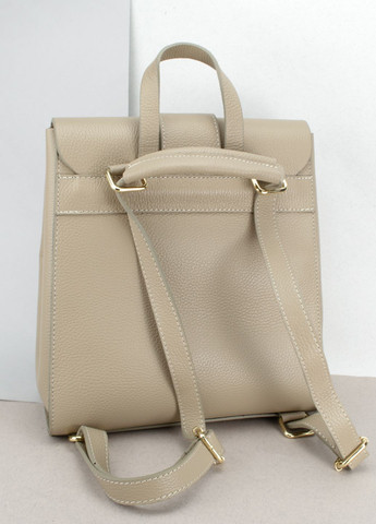 Рюкзак-сумка жіночий шкіряний міський 03513 застібка антизлодій світлий тауп Virginia Conti (282925757)