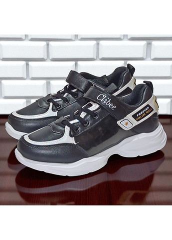Черные демисезонные ортопедические демисезонные кроссовки на липучке для мальчика клиби Clibee