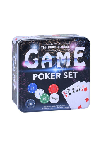 Настольная игра "Покер" TD202315 фишки 80 шт с номиналом, карты Bambi (363986673)