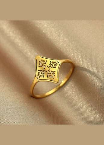 Минималистическое серебристое женское кольцо лазером вырезаны узоры размер 17.5 Fashion Jewelry (285272342)