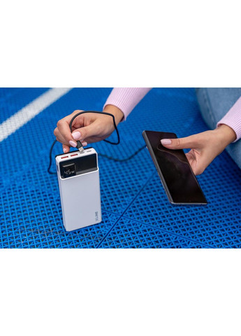 Зовнішній акумулятор павербанк, Power Bank XLINE GPB245W 20000 мАг 45 Вт, Білий Samsung (365777443)