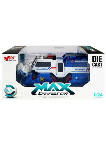 Игрушка Полицейская Боевая машина 3в1Pull-back с катапультой и пушками, со светом и звуком 1:24 (CJ-4849897) (7120495) Cars S (362212595)