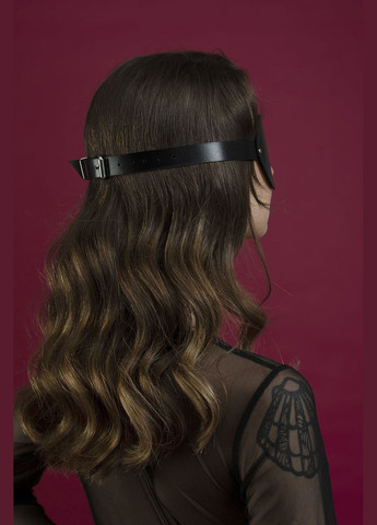 Маска шкіряна закрита Blindfold Mask Чорна - CherryLove Feral Feelings (282709491)