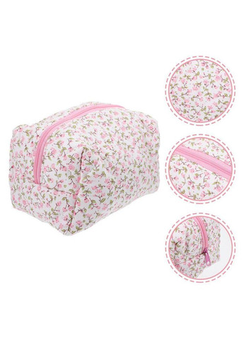 Косметичка з квітковим принтом 17х10х10,5 см Рожева (AN0103352) ANbeauty (360768433)