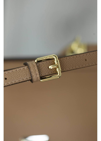 Шкіряна сумка жіноча Dolce Gabbana Sicily Handbag Beige/Gold класична бежева Дольче Габана кросс боді No Brand (369141426)