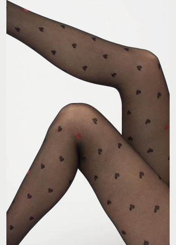 Колготки жіночі тонкі фантазійні з принтом серця EVA №1 20 den Giulia EVA 1 (297927061)