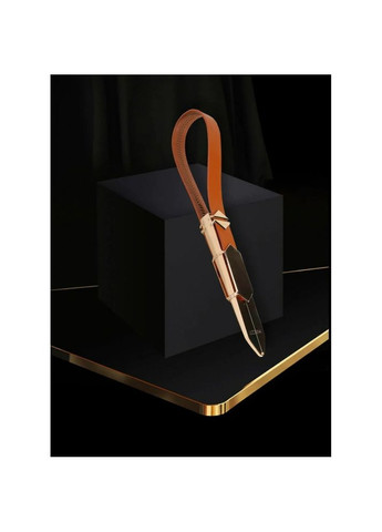 Ремень с регулируемой длиной, натуральная кожа и металл, коричневый Lockink (297130702)